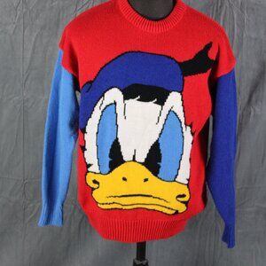Vintage Disney Sweater - Donald Duck Big Face Graphic - Men's Medium